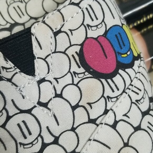 RARE Toms Mix Pattern Leopard Print & Bubble Graffiti Canvas Classic Shoes Sz10 - Picture 8 of 8